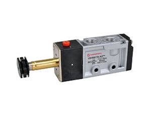 Zawór sterowany elektrycznie 5/2 monostabilny powrót sprężyną IN-LINE seri V51..V53 (1/4 - 1/2) bez cewki Zawór sterowany elektrycznie 5/2 monostabilny powrót sprężyną IN-LINE seri V51..V53 (1/4 - 1/2) bez cewki